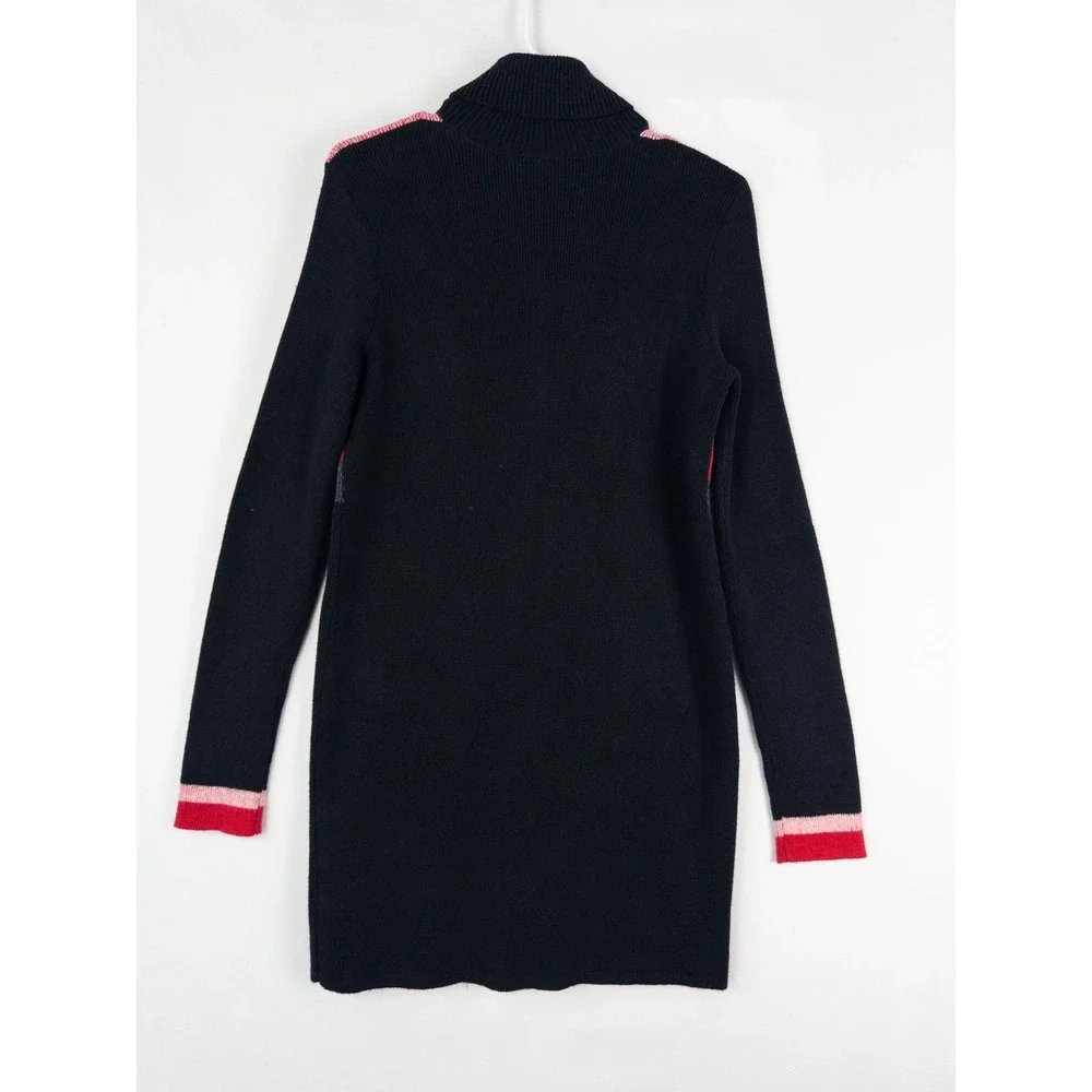 NWOT Free People Sweater Dress Womens XS Color Block Long Sleeve Knee Turtle Nec